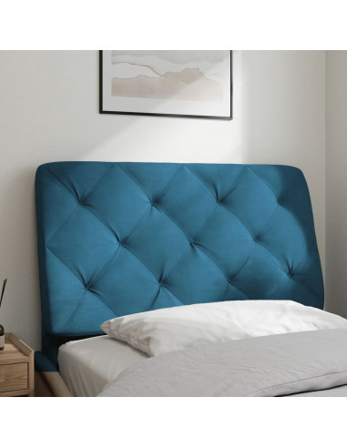 Cuscino Testiera Blu 80 cm in Velluto