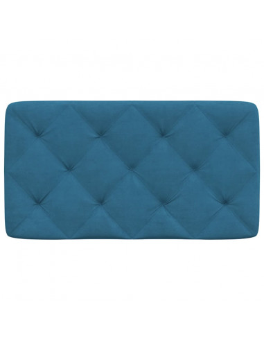 Cuscino Testiera Blu 80 cm in Velluto