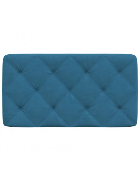 Cuscino Testiera Blu 80 cm in Velluto