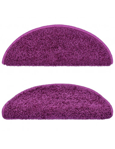 Tappetini per Scale 15 pz Viola 65x21x4 cm