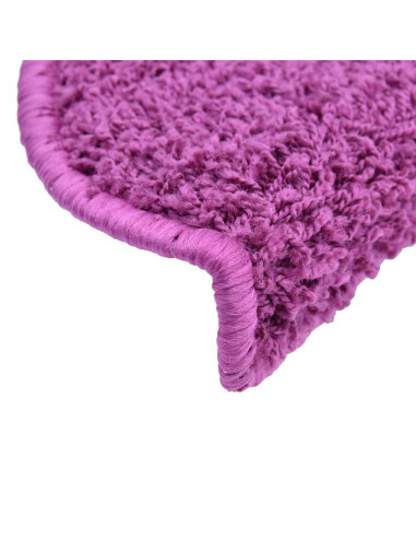 Tappetini per Scale 15 pz Viola 65x21x4 cm