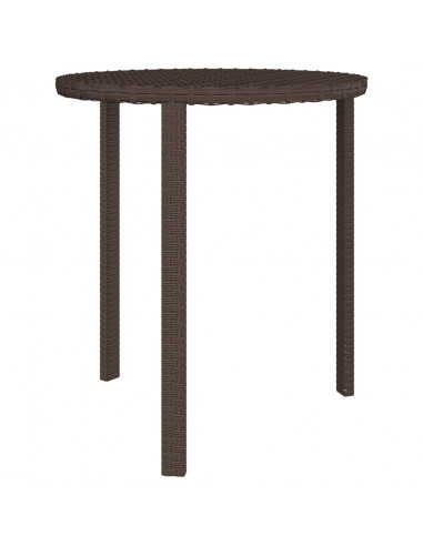 Tavolini 3 pz Marroni in Polyrattan