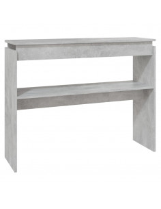 Tavolino Consolle Grigio Cemento 102x30x80cm Legno Multistrato 2