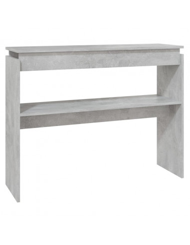 Tavolino Consolle Grigio Cemento 102x30x80cm Legno Multistrato