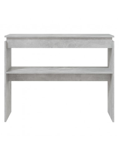 Tavolino Consolle Grigio Cemento 102x30x80cm Legno Multistrato