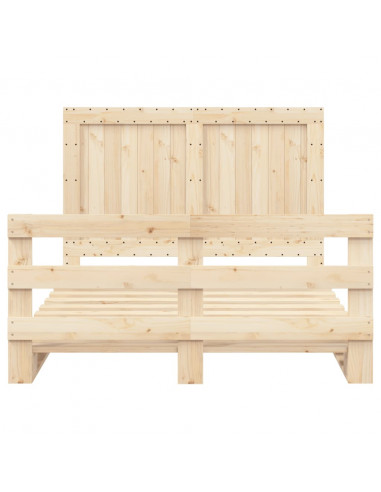 Giroletto con Testiera 140x200 cm in Legno Massello di Pino
