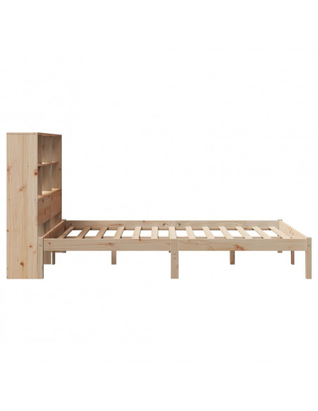 Letto Libreria senza Materasso 135x190 cm in Legno di Pino