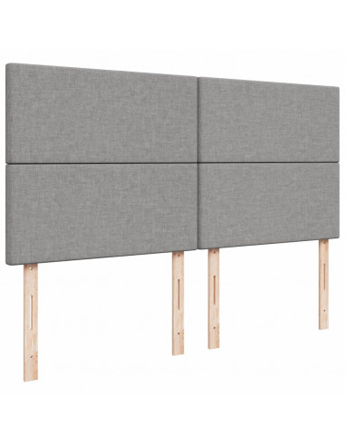 Giroletto a Molle con Materasso Grigio Chiaro180x200 cm Tessuto