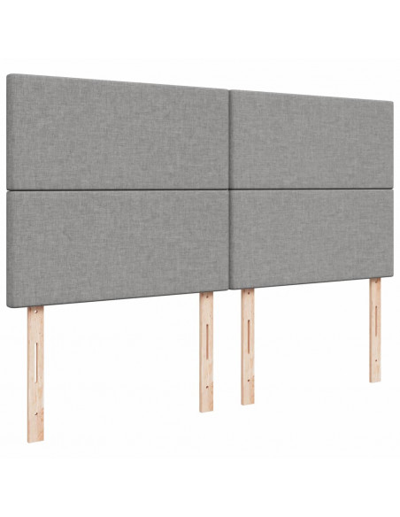 Giroletto a Molle con Materasso Grigio Chiaro180x200 cm Tessuto