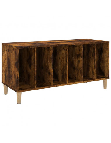 Mobile Porta Dischi Rovere Fumo 100x38x48 cm Legno Multistrato