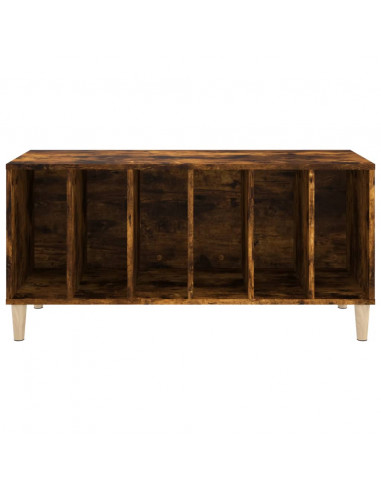 Mobile Porta Dischi Rovere Fumo 100x38x48 cm Legno Multistrato