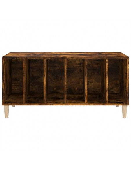 Mobile Porta Dischi Rovere Fumo 100x38x48 cm Legno Multistrato