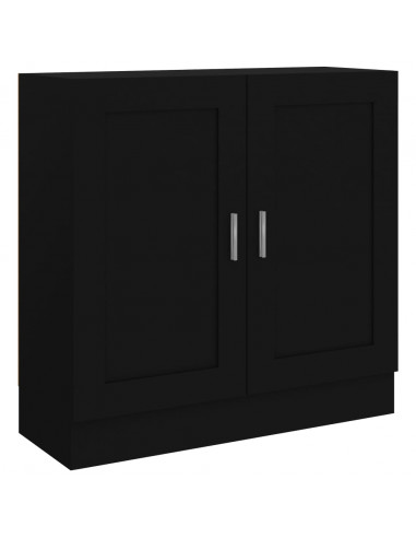 Libreria Nera 82,5x30,5x80 cm in Legno Multistrato
