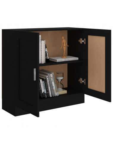 Libreria Nera 82,5x30,5x80 cm in Legno Multistrato