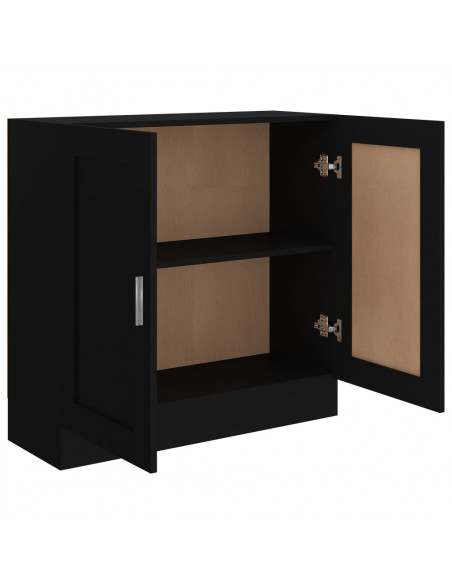 Libreria Nera 82,5x30,5x80 cm in Legno Multistrato