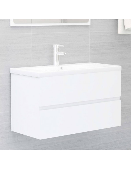 Set Mobili da Bagno Bianco in Truciolato