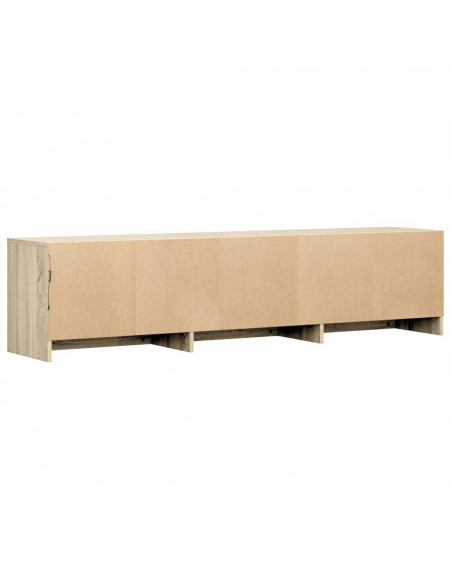 Mobile Porta TV con LED Rovere Sonoma 165x34x40cm in Truciolato