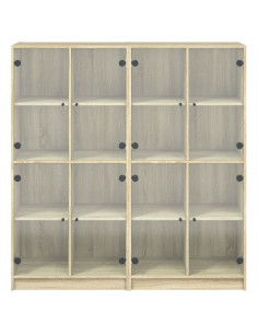 Libreria Ante Rovere Sonoma 136x37x142 cm in Legno Multistrato 2