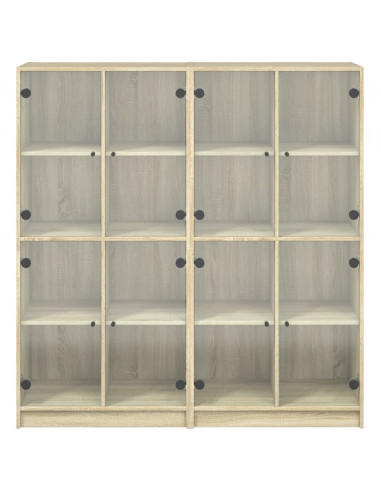 Libreria Ante Rovere Sonoma 136x37x142 cm in Legno Multistrato