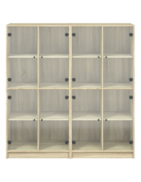 Libreria Ante Rovere Sonoma 136x37x142 cm in Legno Multistrato