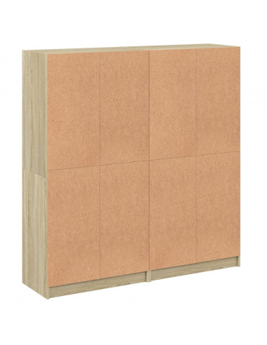 Libreria Ante Rovere Sonoma 136x37x142 cm in Legno Multistrato