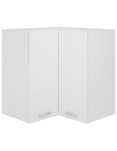 Pensile Angolare Bianco 57x57x60 cm in Legno Multistrato