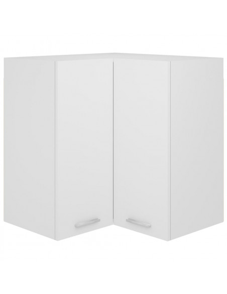 Pensile Angolare Bianco 57x57x60 cm in Legno Multistrato