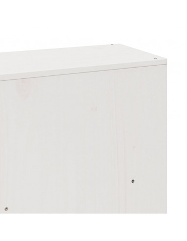 Giroletto senza Materasso Bianco 200x200 cm Legno Massello Pino