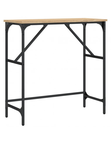 Tavolino Consolle Rovere Sonoma 75x32x75cm in Legno Multistrato