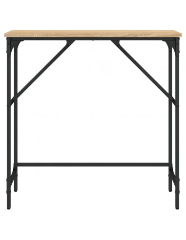 Tavolino Consolle Rovere Sonoma 75x32x75cm in Legno Multistrato
