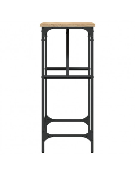 Tavolino Consolle Rovere Sonoma 75x32x75cm in Legno Multistrato