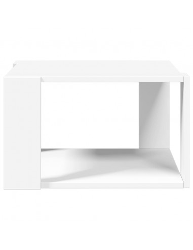 Tavolino da Salotto Bianco 51,5x51,5x30 cm in Legno Multistrato