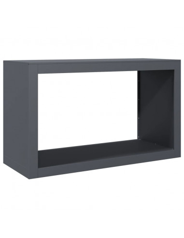 Rastrelliera per Legna da Ardere Antracite 100x40x60 cm Acciaio