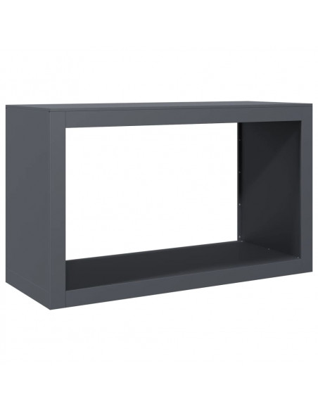 Rastrelliera per Legna da Ardere Antracite 100x40x60 cm Acciaio
