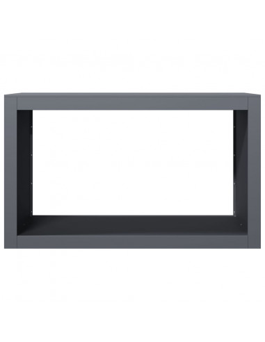 Rastrelliera per Legna da Ardere Antracite 100x40x60 cm Acciaio