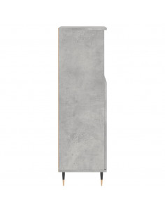 Armadietto Bagno Grigio Cemento 30x30x100 cm Legno Multistrato 2