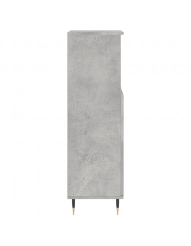 Armadietto Bagno Grigio Cemento 30x30x100 cm Legno Multistrato