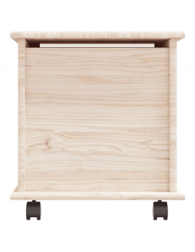 Cassapanca con Ruote ALTA 73x39,5x44 cm Legno Massello di Pino
