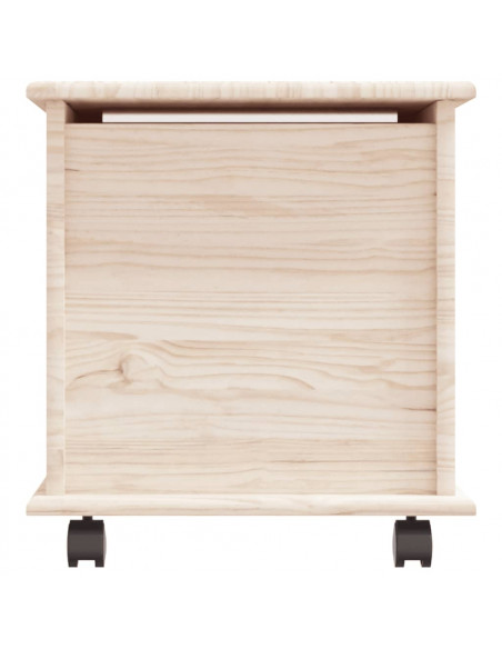 Cassapanca con Ruote ALTA 73x39,5x44 cm Legno Massello di Pino