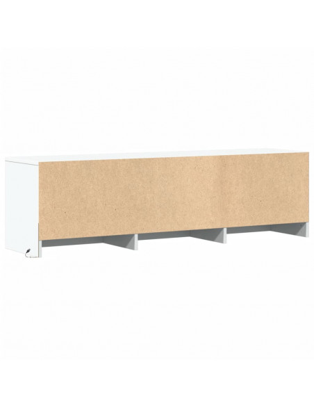 Mobile Porta TV con LED Bianco 140x34x40 cm in Truciolato