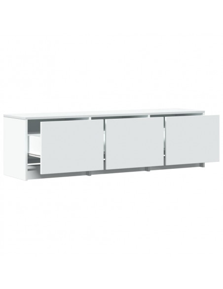 Mobile Porta TV con LED Bianco 140x34x40 cm in Truciolato