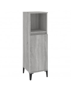 Set Mobili da Bagno 3 pz Grigio Sonoma in Legno Multistrato 2