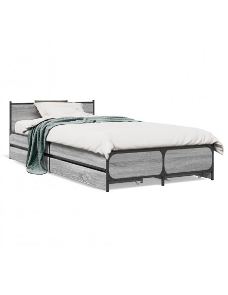 Giroletto Cassetti Grigio Sonoma 75x190 cm Legno Multistrato