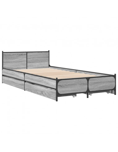 Giroletto Cassetti Grigio Sonoma 75x190 cm Legno Multistrato