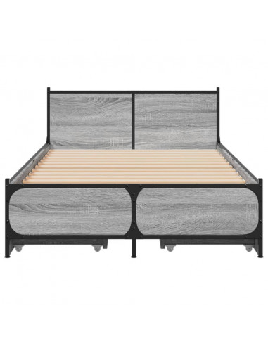 Giroletto Cassetti Grigio Sonoma 75x190 cm Legno Multistrato