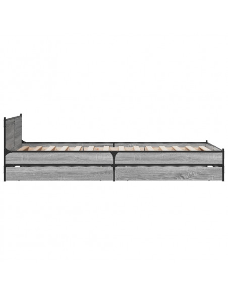 Giroletto Cassetti Grigio Sonoma 75x190 cm Legno Multistrato