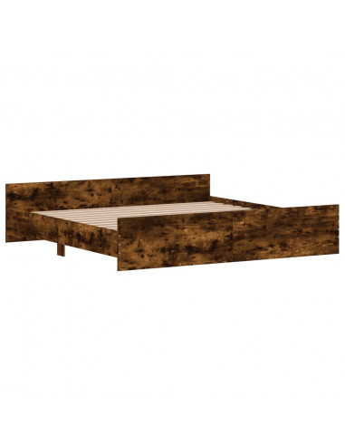 Giroletto con Testiera e Pediera Rovere Fumo 200x200 cm