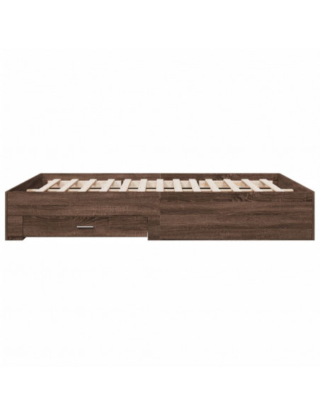 Giroletto Cassetti Rovere Marrone 160x200 cm Legno Multistrato