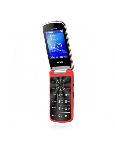 Brondi President 7,62 cm (3") 130 g Rosso Telefono cellulare basico