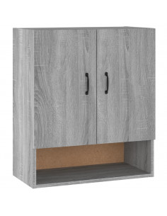 Armadietto a Muro Grigio Sonoma 60x31x70cm in Legno Multistrato 2